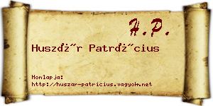 Huszár Patrícius névjegykártya